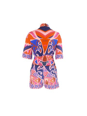All Over Print Two piece Shorts Set Women's Outfits