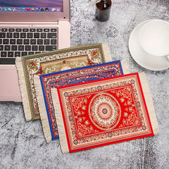 Persian Mini Woven Mouse Pad Retro Pattern for Home Office Decor