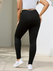 Casual Leggings Women's Plus Rhinestone Elastic Leggings
