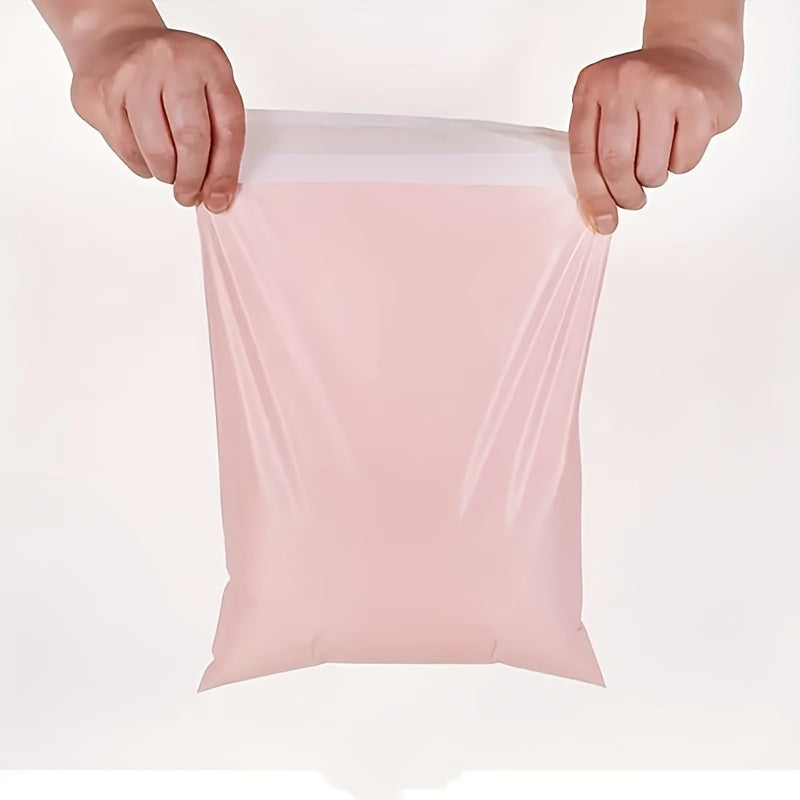 100pcs Waterproof Packaging Bags Small & Large Size Express Garment Bags Pink
