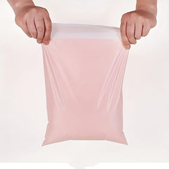 100pcs Waterproof Packaging Bags Small & Large Size Express Garment Bags Pink