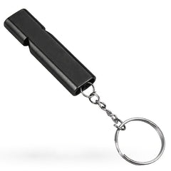 Aluminum Double Frequency Emergency Whistle with Keychain