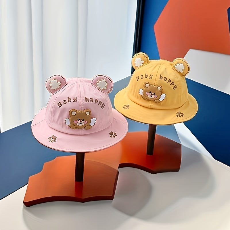 Kids Cartoon Bear Sunshade Bucket Hat