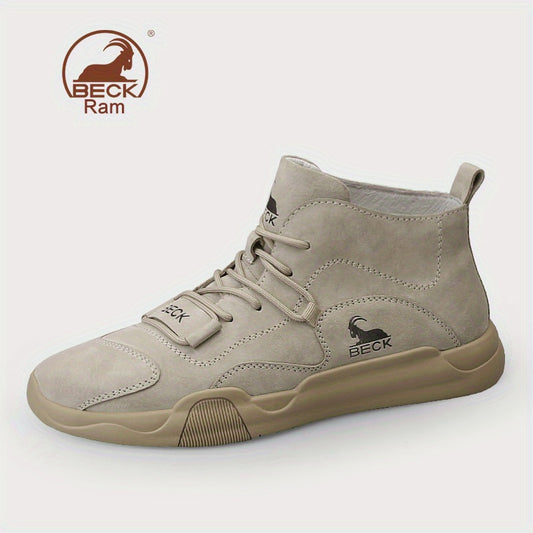 Men's Lace up Boots Casual Leather Walking Shoes