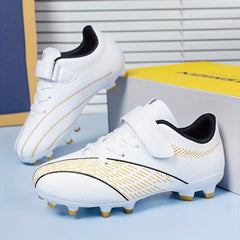 Boy's AG Cleat Football Boots Hook Loop Fastener Outdoor Soccer Cleats