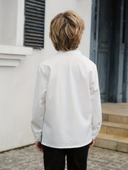 Boys Long Sleeves Shirt Preppy Style For Spring And Summer Kids Clothes