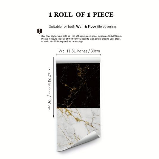 Marble Pattern Self-adhesive Waterproof Floor Tile Matte Anti-slip