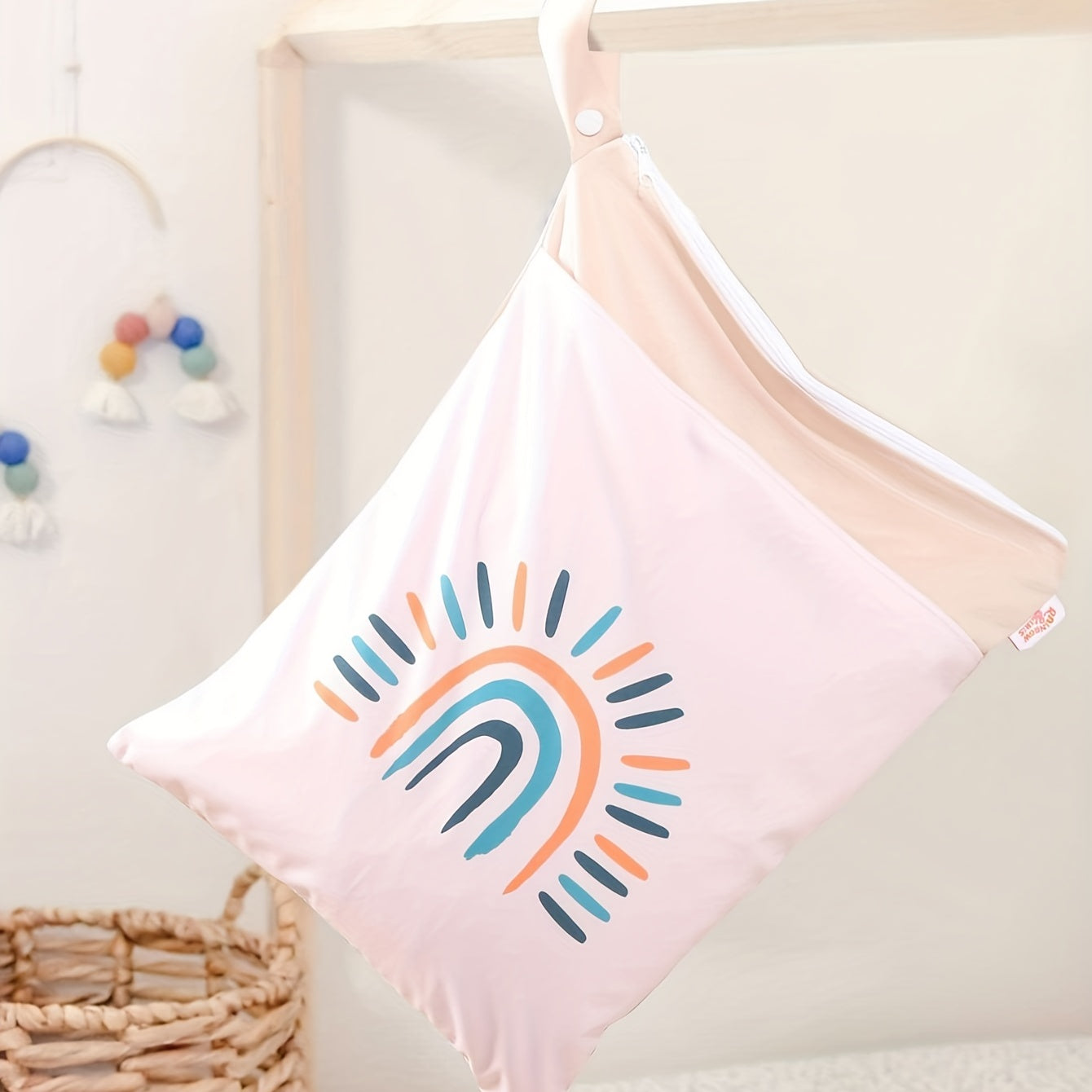Digital Printing Washable Stroller Hanging Bag Diaper Storage Bag
