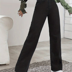 High Rise Straight Leg Boyfriend Jeans