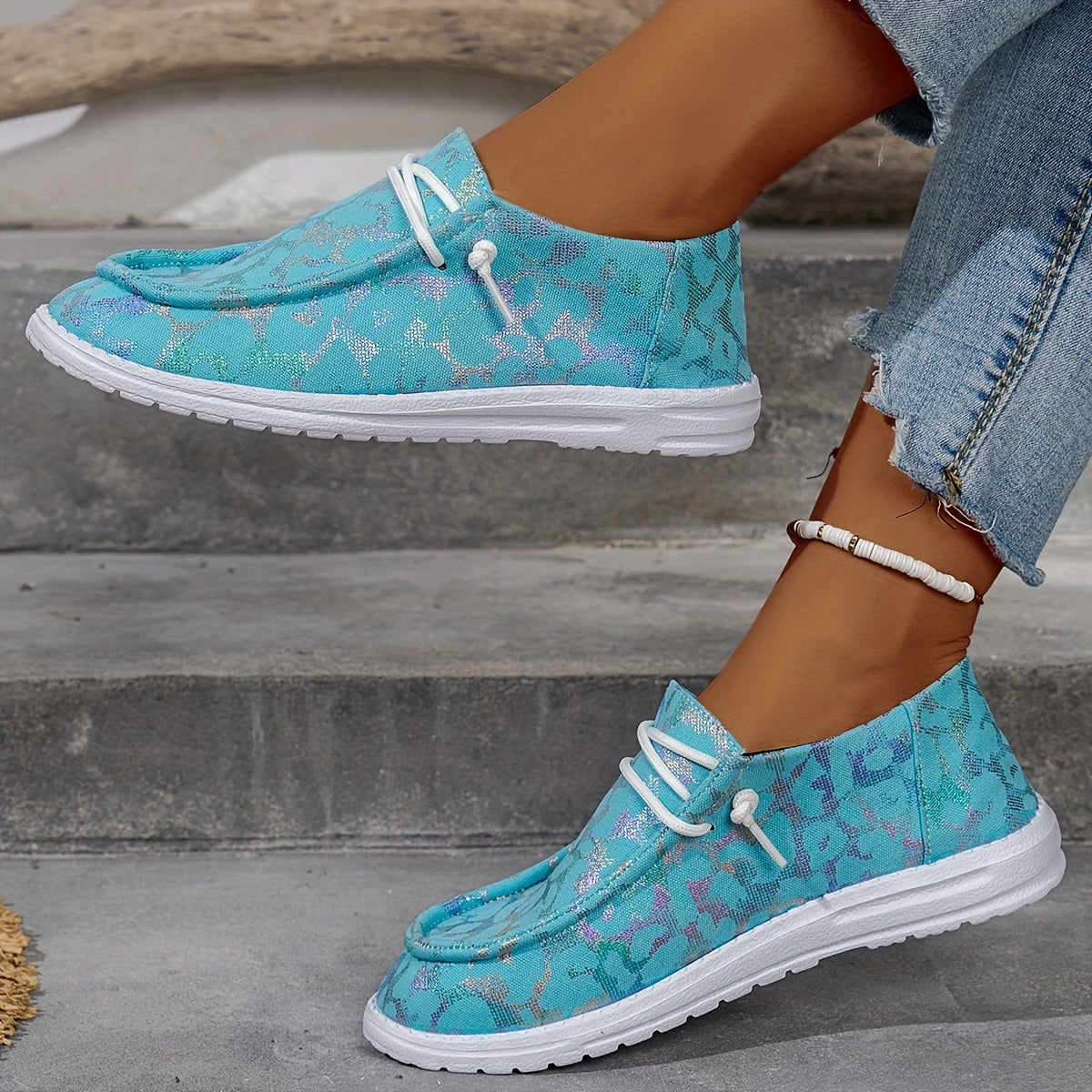 Women's Print Walking Shoes Lightweight Low Top Sport Shoes