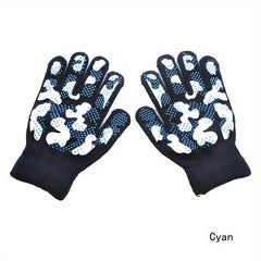 Knitted Full Finger Non-slip Winter Gloves for Boys/Girls
