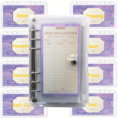 Budget Plan Book with Cash Bags, Category Cards, Stickers