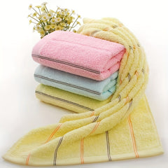 1pc Striped Pattern Hand Towel Soft Skin-friendly Face Towel Absorbent Towel