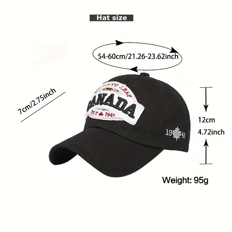 Maple Leaf 1945 Baseball Cap with CANADA Embroidery