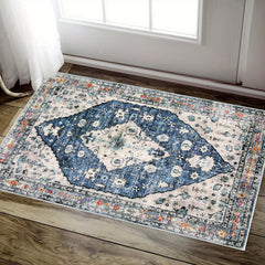 Small Boho Area Rug Oriental Distressed Rug