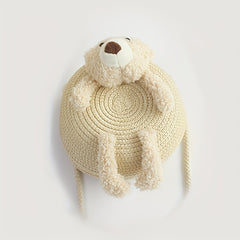 Kids Straw Woven Cross Body Bag