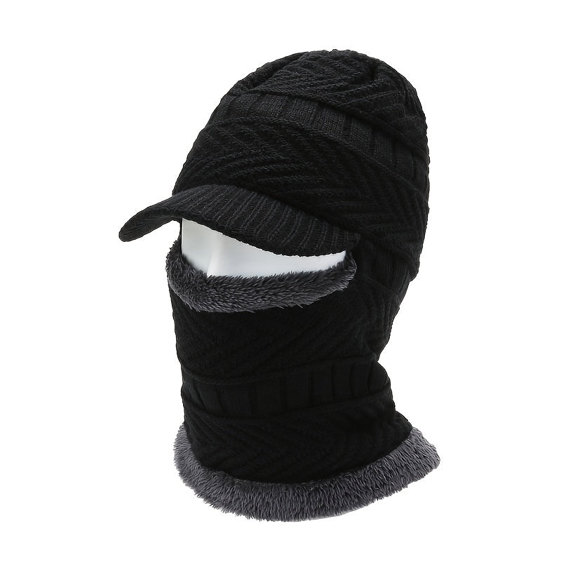 Men's Knitted Hat Face Ear Neck Protection Winter Warm