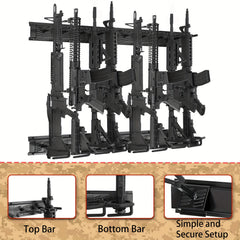 Heavy Duty Wall Mount Steel Rack with 3 Slots, Holds Up to 72.57 KG