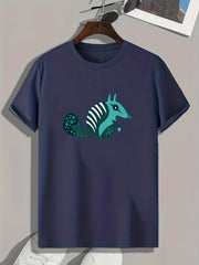 Men's Animal Print Graphic T-shirt for Summer