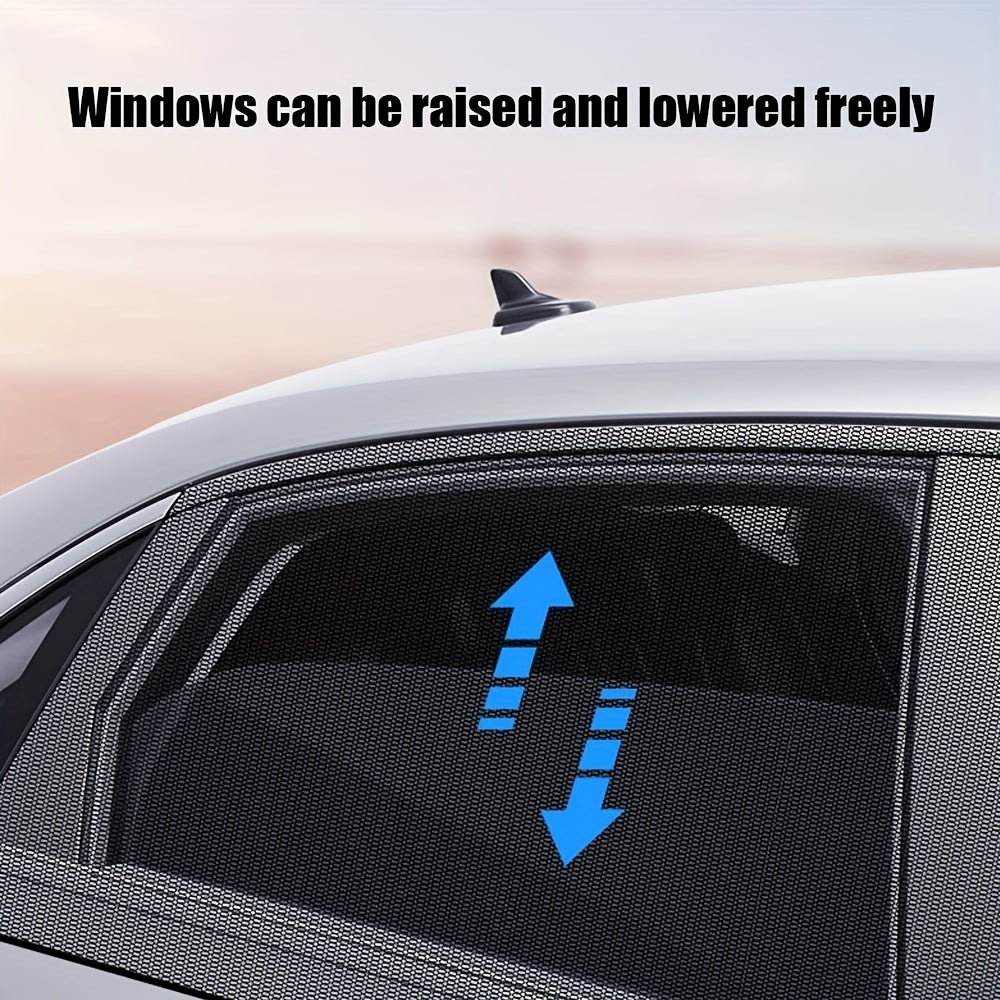 Car Window Sun Shade Mesh UV Protection Insect Resistant - Universal Fit