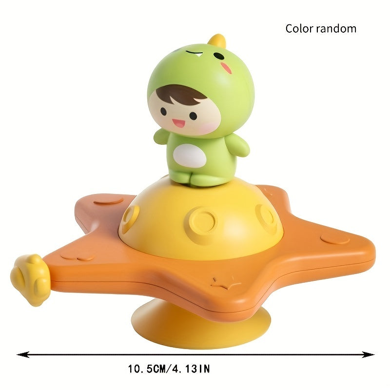 Rocket Suction Cup Spinning Top Baby Toy
