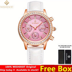 WISHDOIT Girls Waterproof Steel Calendar Quartz Analog Watch