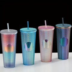 750ml Reusable Water Bottle Leak Proof Lid Straw Sports Fitness Stay Hydrated
