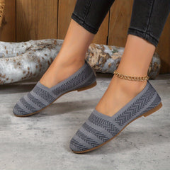 Women's Knit Ballet Flats Soft Sole Shoes Casual Wear Walking Shoes