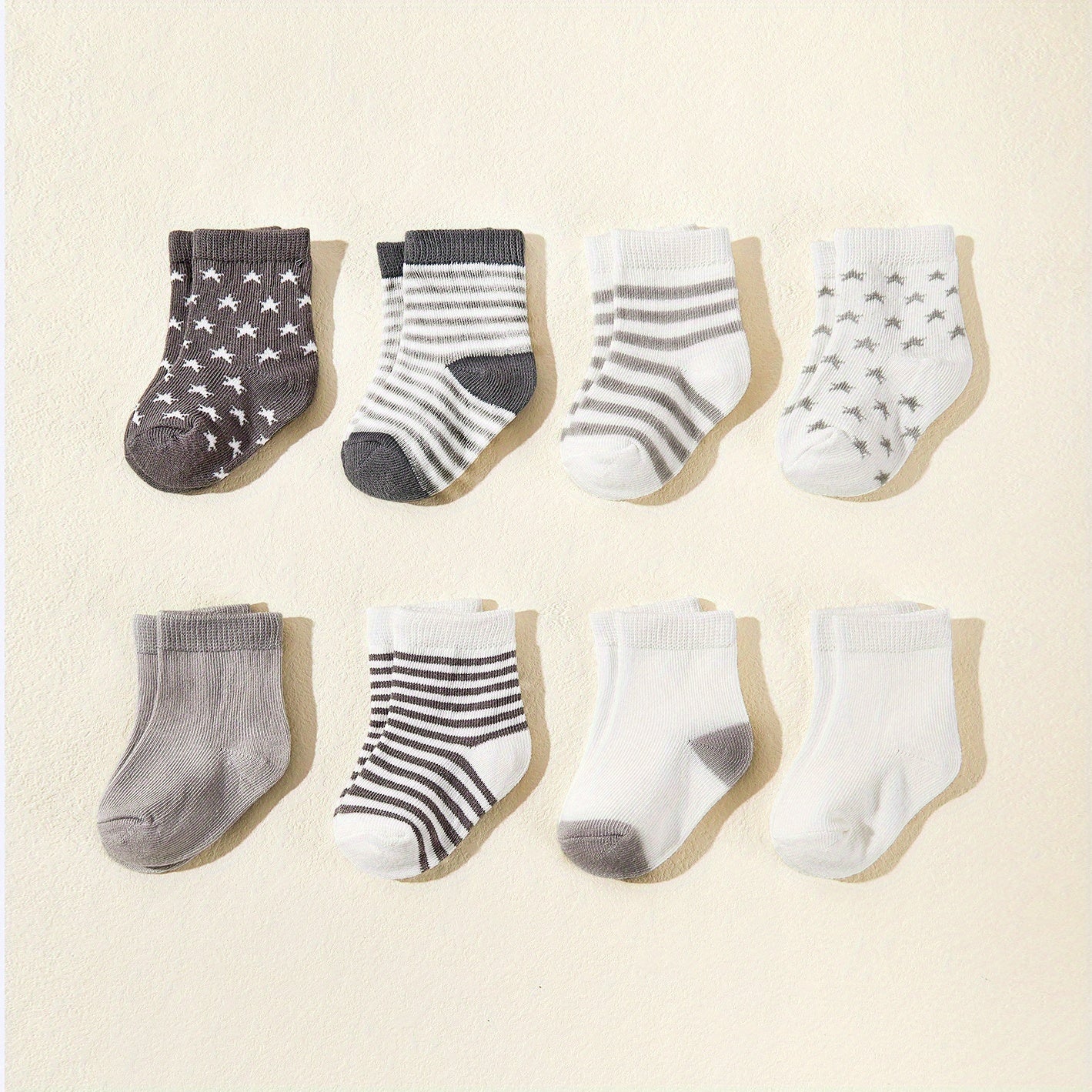 Striped Star Knit Socks Soft Comfortable Breathable Boys Girls Accessories