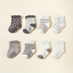 Striped Star Knit Socks Soft Comfortable Breathable Boys Girls Accessories