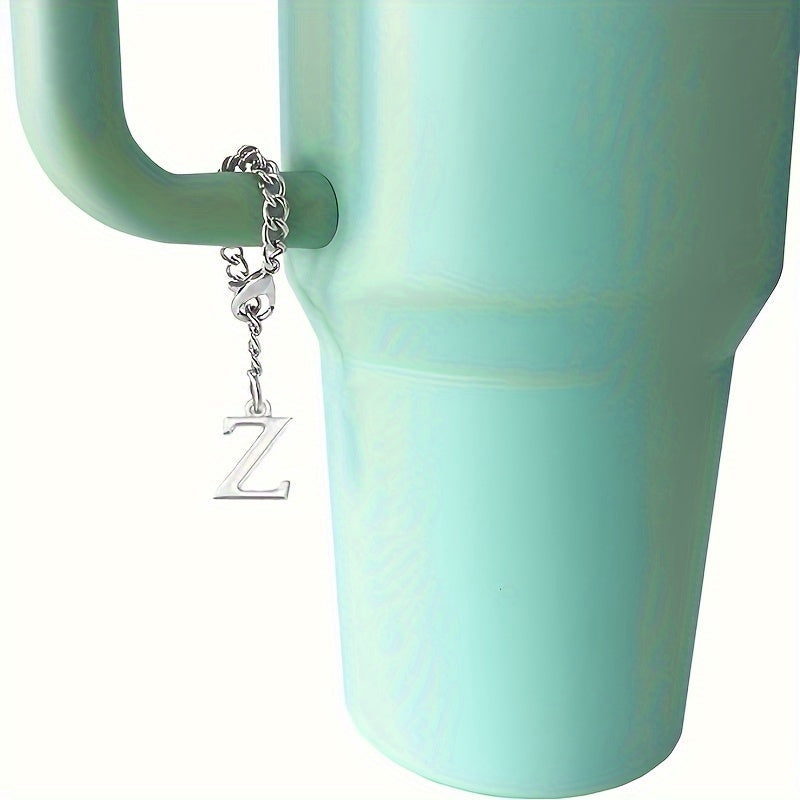 2pcs A Initial Letter Charms Bottle Handle Decorative Pendants