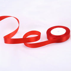 25 Yards Red Satin Ribbon For Bouquets Flowers Wedding Festivals Gift