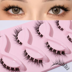 L Curling False Eyelashes 5 Pairs Eye End Lengthening Reusable