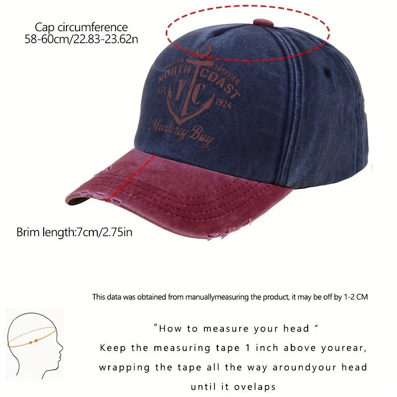 Vintage Washed Baseball Cap Adjustable Hat for Men and Women