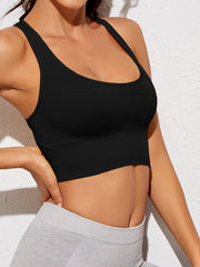 Quick Dry Medium Impact Sports Bra with Adjustable Back for Running and Yoga