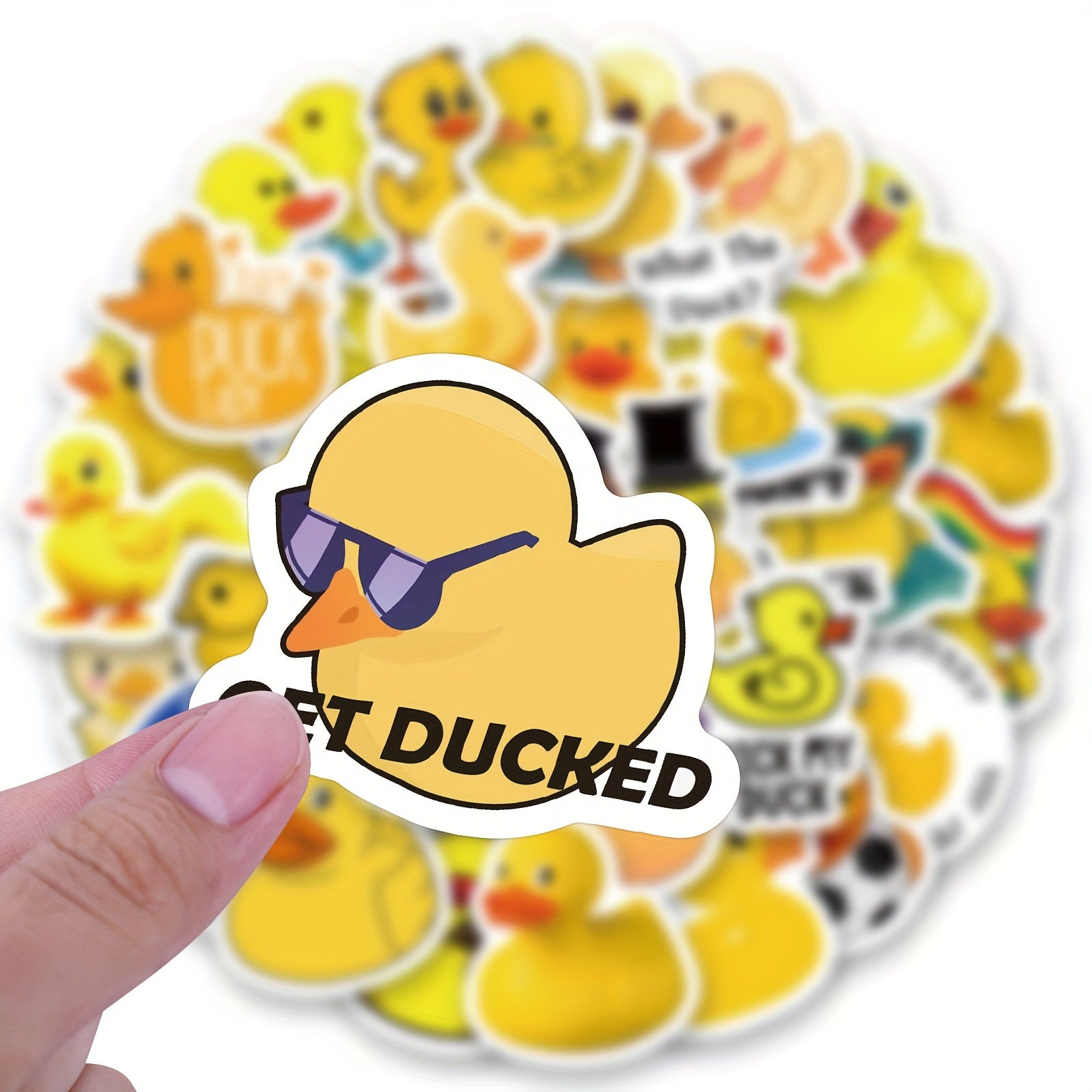 Yellow Duck Stickers for Skateboard Laptop Luggage Car Bike