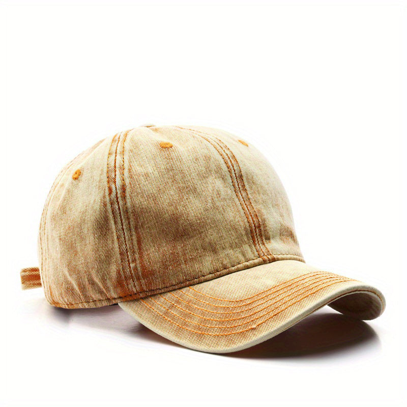 Acid Washed Denim Baseball Cap Trucker Cap
