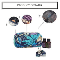 Portable Essential Oils Zipper Pouch for 5-15ml Bottles