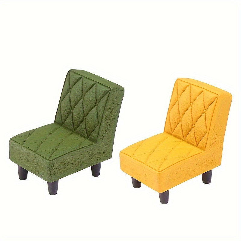 1/12 Dollhouse Resin Stool Mini Chair Toy