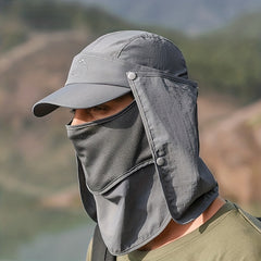 Outdoor Sun Cap with Removable Face Shield for Men Women