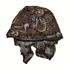 Vintage Paisley Print Turban Cap Women Head Wrap Elastic Hijab Beanie