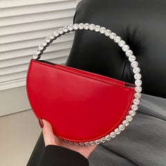 Light Rhinestone Evening Bag - Elegant Handbag for Party Dinner Wedding