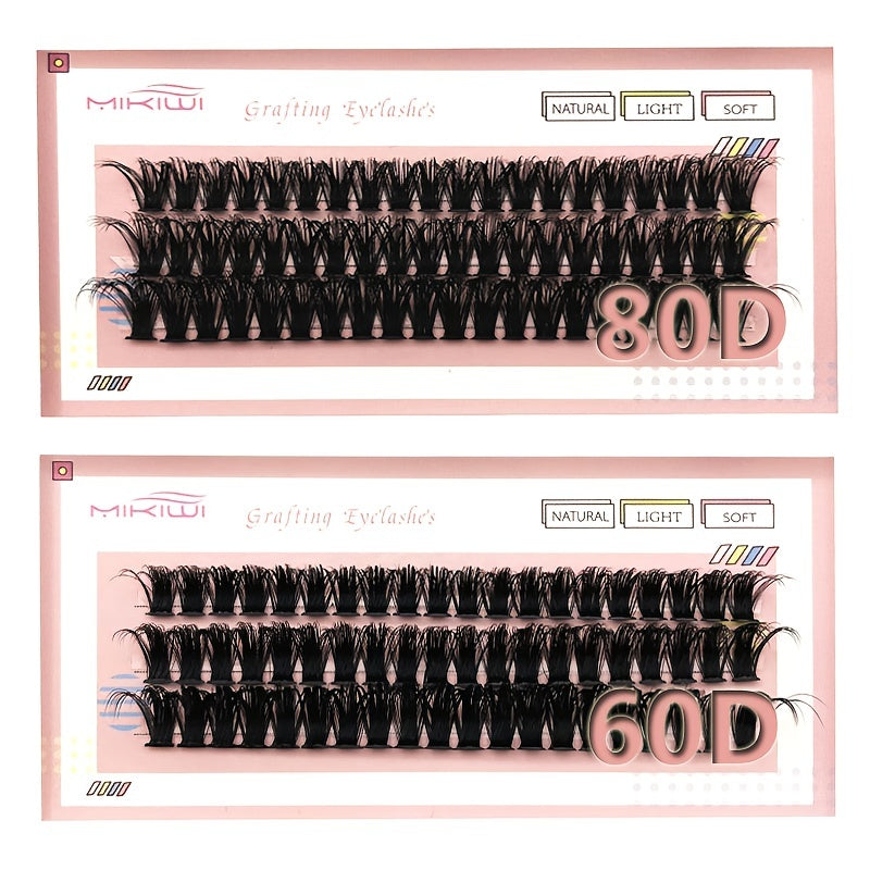 60Pcs Lash Clusters DIY Eyelashes DD Curl 12-16mm Mixed Volume 60D 80D 0.07 Mix
