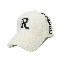 R Plush Baseball Cap with Ear Protection for Women