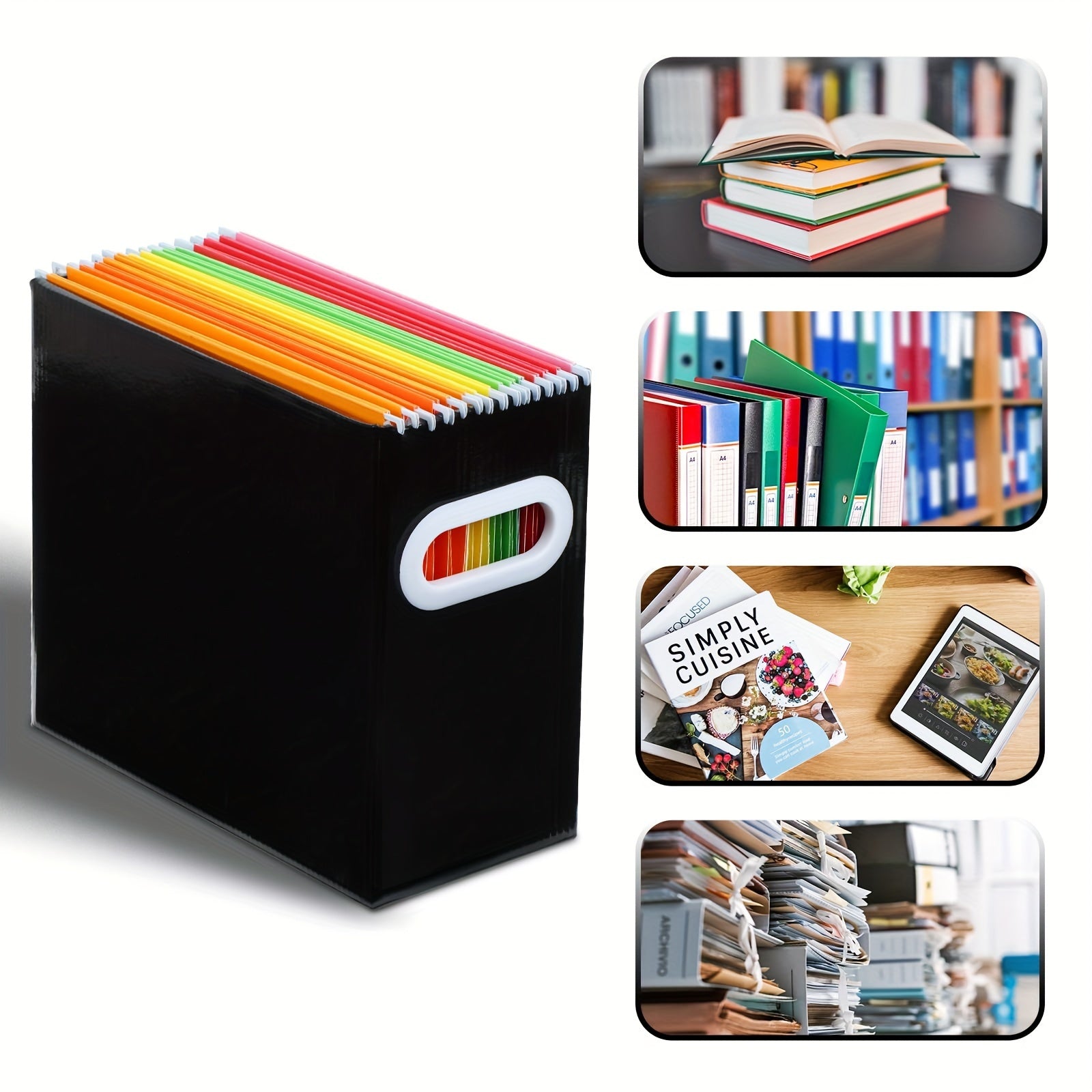 3pcs Durable Files Storage Box for Document
