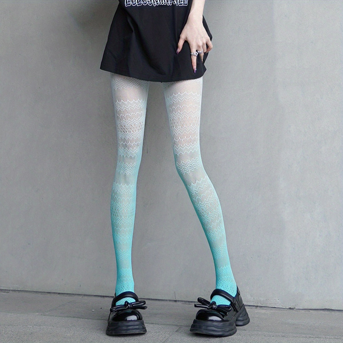 Jacquard Fishnet Tights High Waist Pantyhose