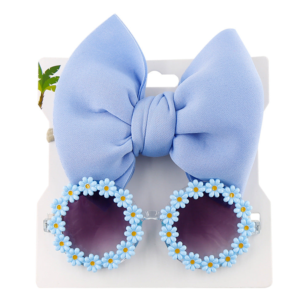 Baby Girl Flower Sunglasses & Headband Set