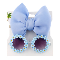 Baby Girl Flower Sunglasses & Headband Set