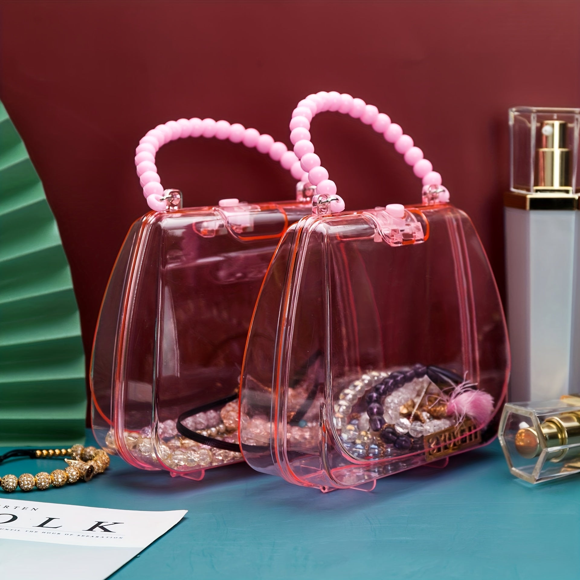 Transparent Portable Storage Bag for Children Jewelry Earrings Hair Accessories