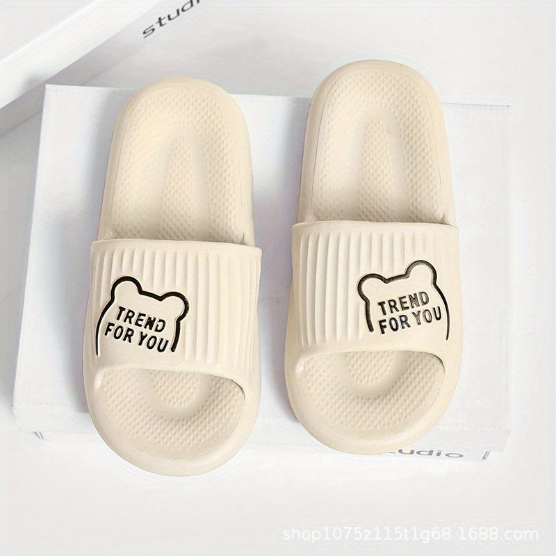 Men's Lightweight Non Slip Open Toe Slides for Bathroom Beach Summer